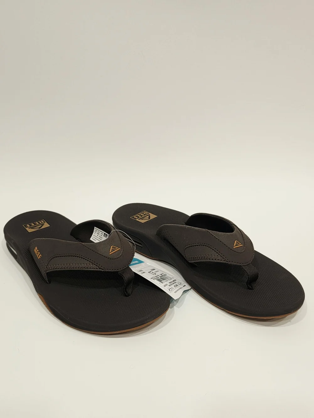 Reef Fanning Men's Dark Brown Padded Toe-Post Flip Flops Mens Size 13